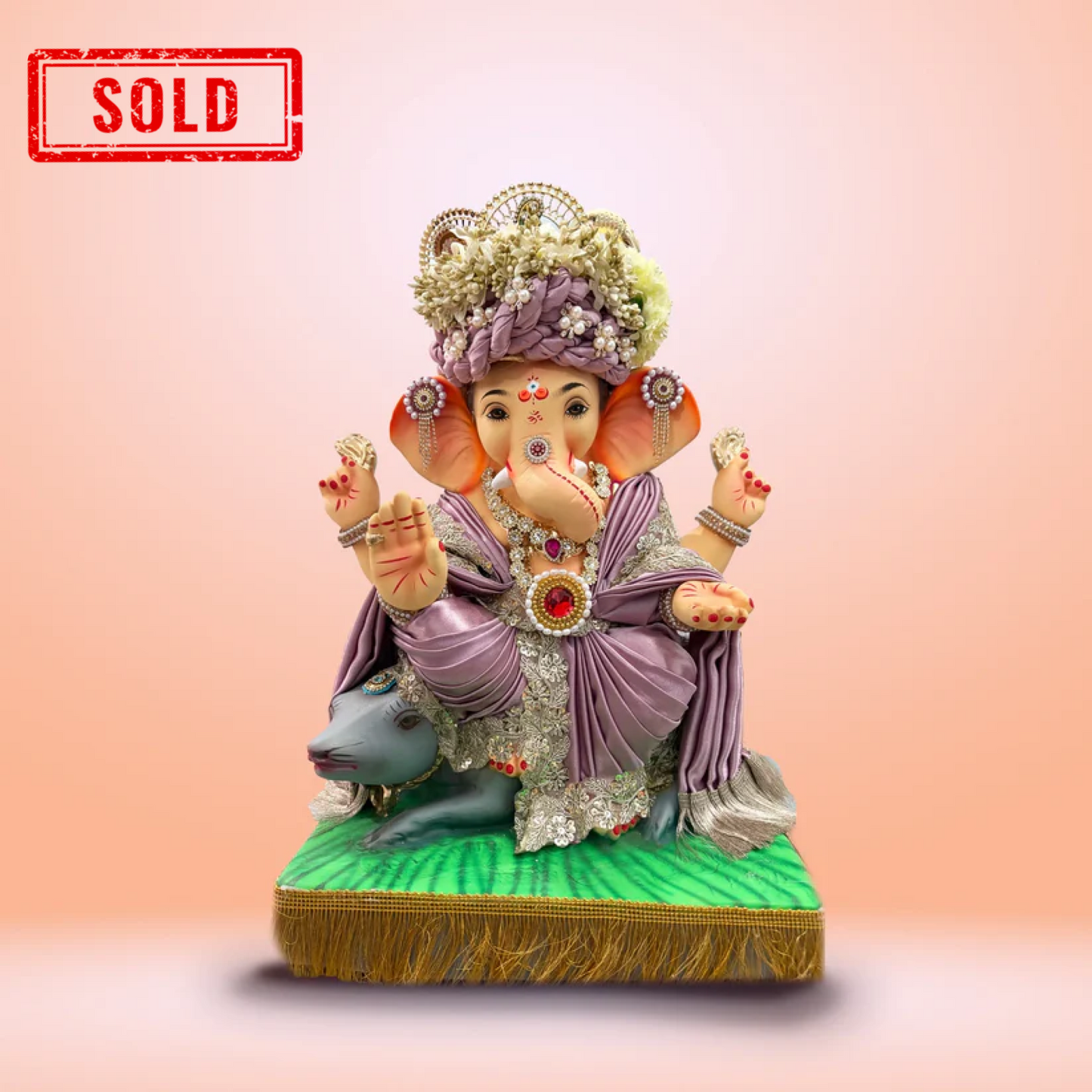 Mushakraj Ganesha 18-inch (paper mesh)
