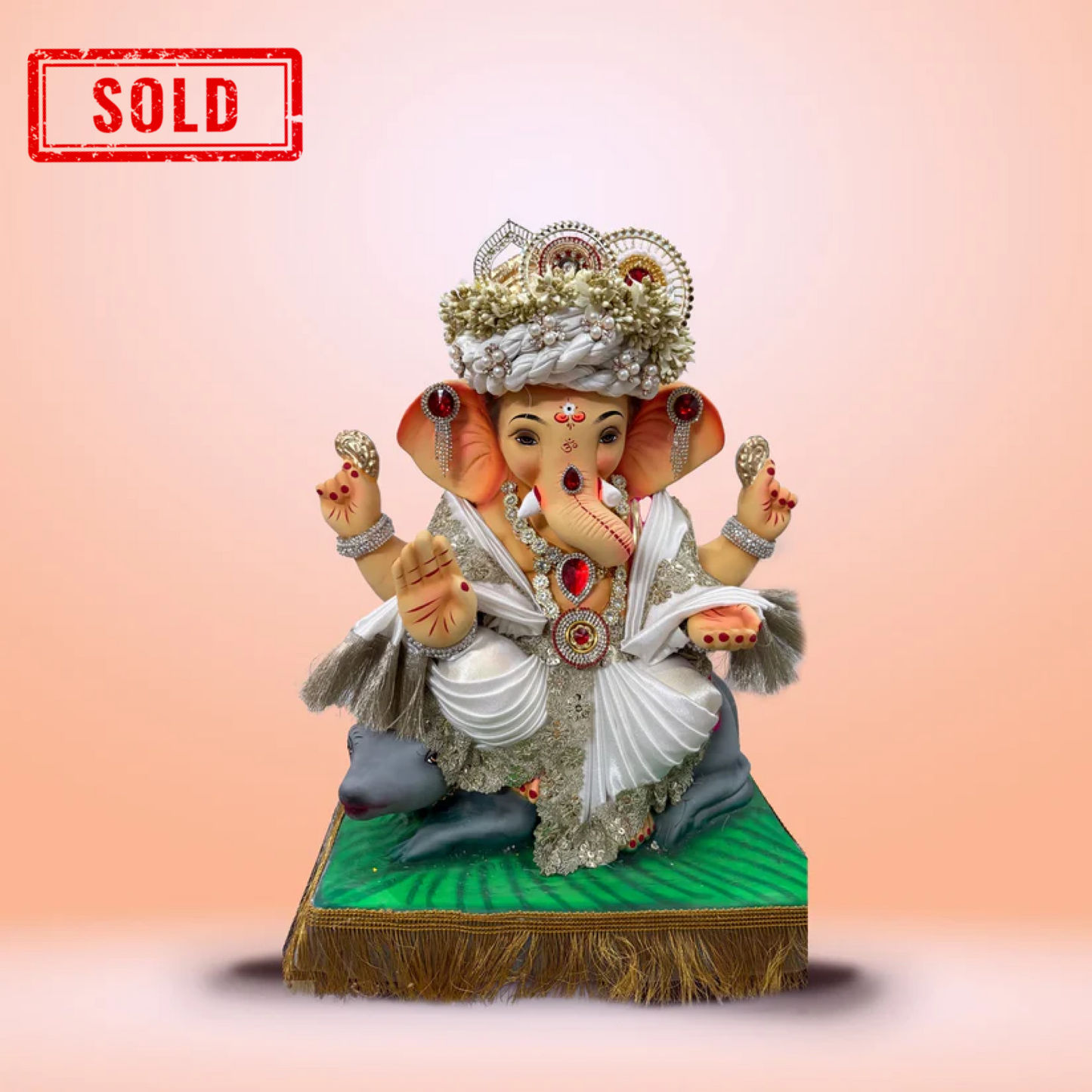 Mushakraj Ganesha 18-inch (paper mesh)