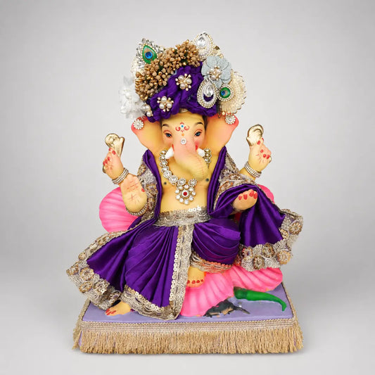 Kamal Pink Flower Ganesha 15"