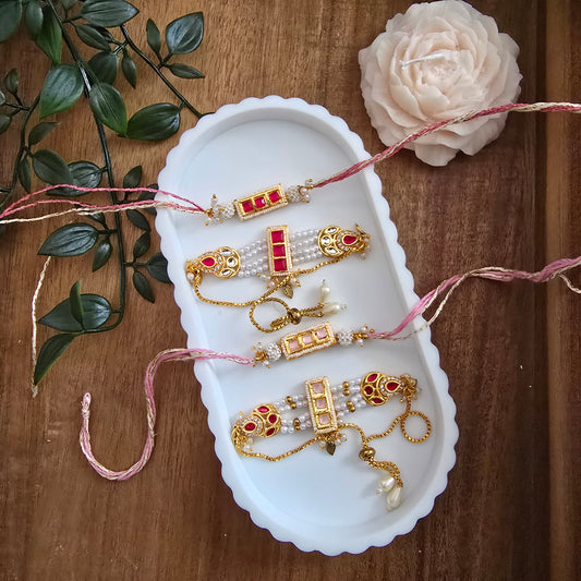Kundan couple rakhi