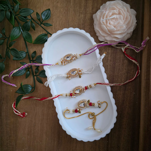 Stone couple rakhi