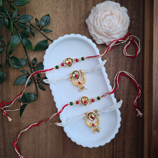 Minakari shringar couple rakhi