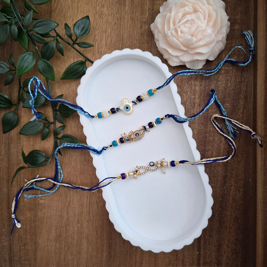 Evil eye blue rakhi