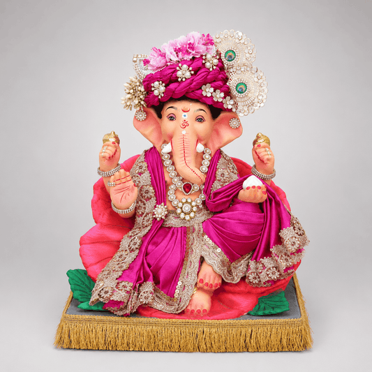 Jaswand Flower Baby Ganesha 12"