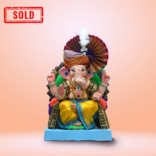 Lavanya Shobha Paper Mash Ganesha Idols 18-inch