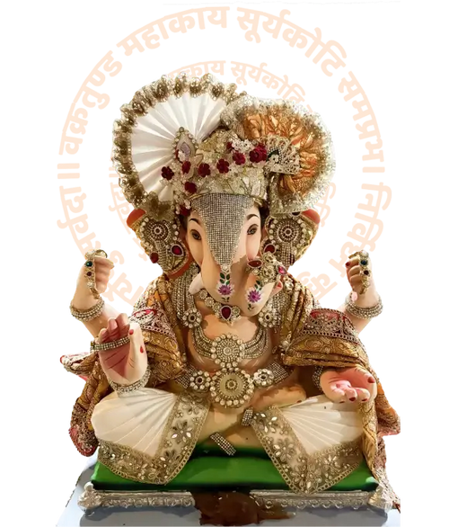Eco-friendly clay Ganesha idol handcrafted for Ganesh Chaturthi celebrations in Canada