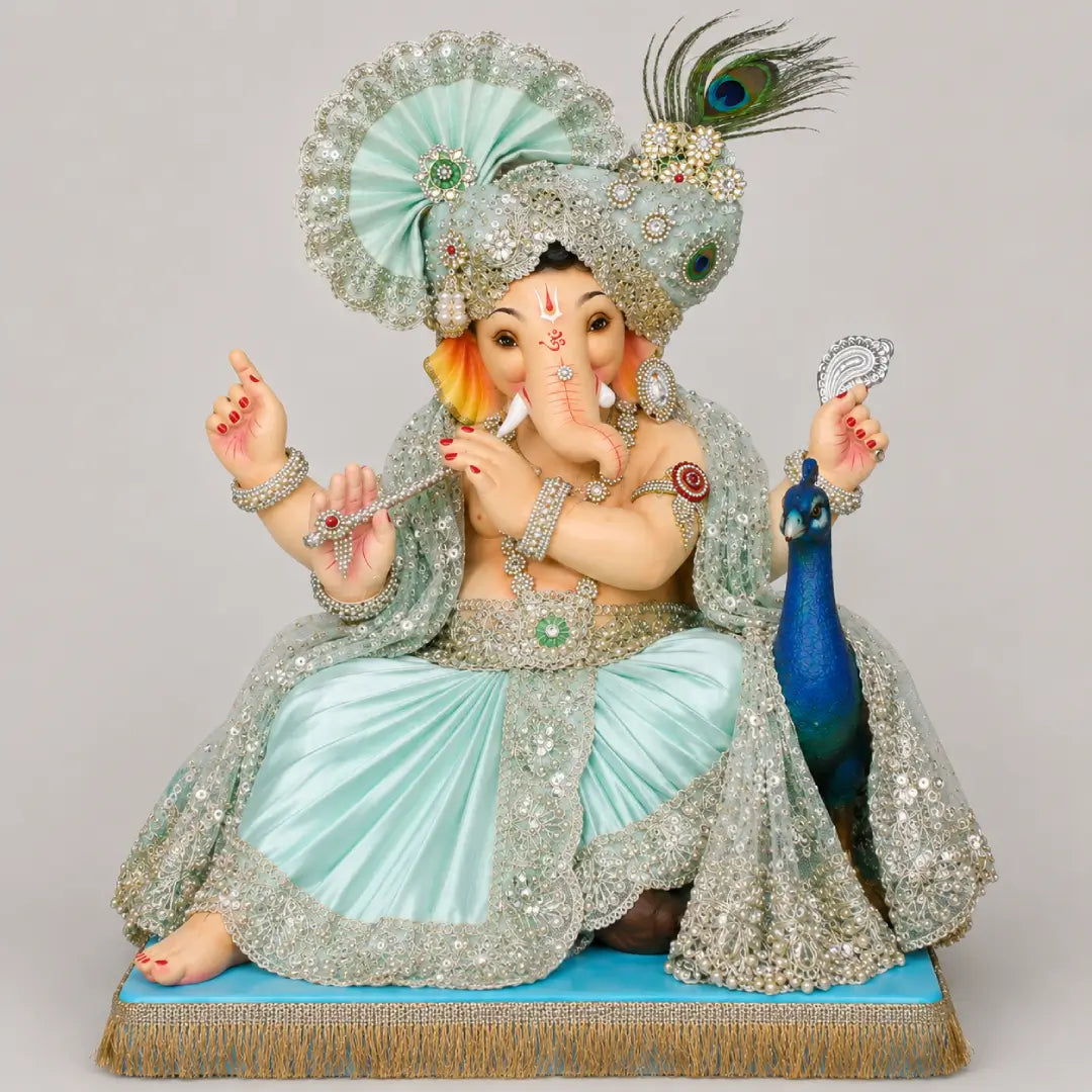 eco-friendly-ganesha-toronto-mayurdhari-krishna-18-inch-mint-green.webp