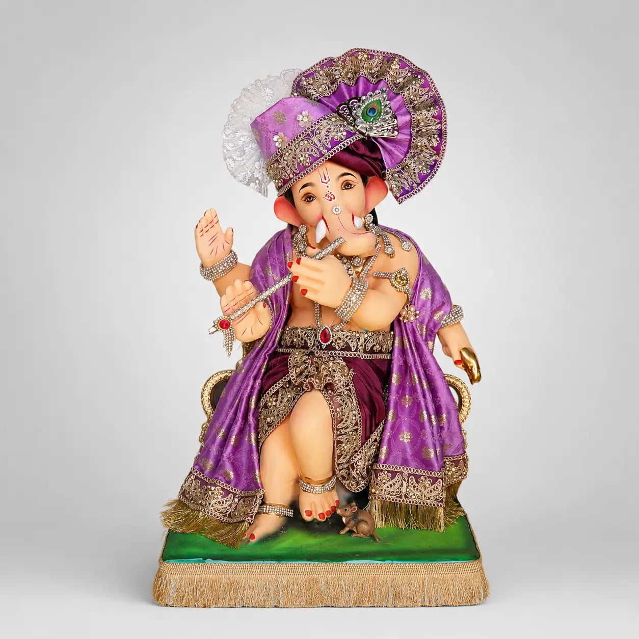 eco-friendly-murlidhari-krishna-ganesha-idol-18-inch-dark-purple-velvet.webp