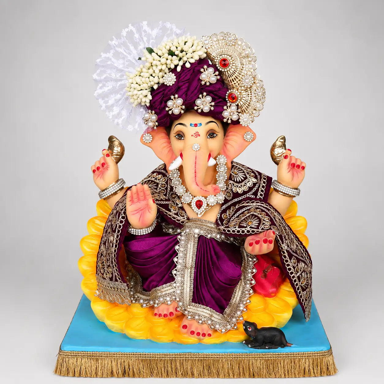 eco-friendly-pushparaj-ganesha-idol-15-inch-wine.webp