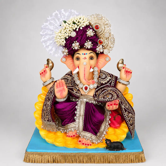 Pushparaj Ganesha 12"