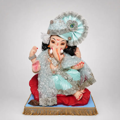 ganesha-clay-murti-jaswand-18-inch-mint-green-net.webp
