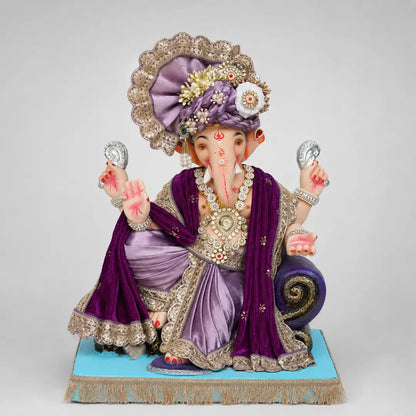 handcrafted-maharaja-ganesha-idol-18-inch-mauve-wine.webp