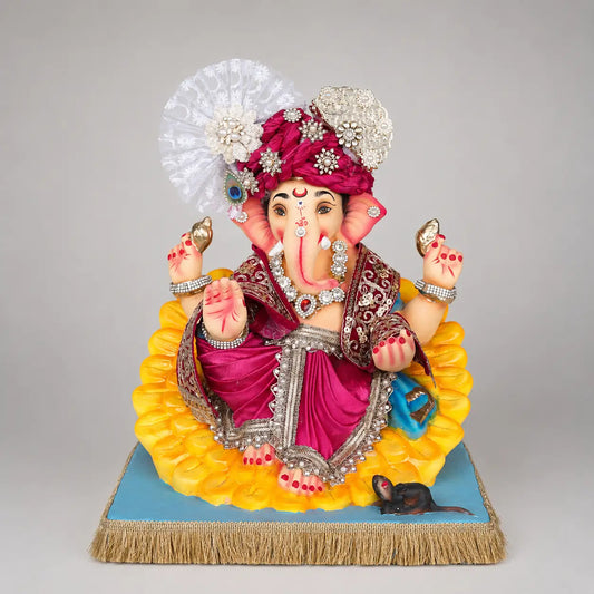 Pushparaj Ganesha 12"